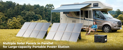 CTOLITY XP1000 1800W Portable Power Station 1024Wh 320000mAh LiFePO4 Battery with 400W Foldable Solar Panel Solar Generator for RV Off-Grid Outdoor Camping Emergency Power Supply