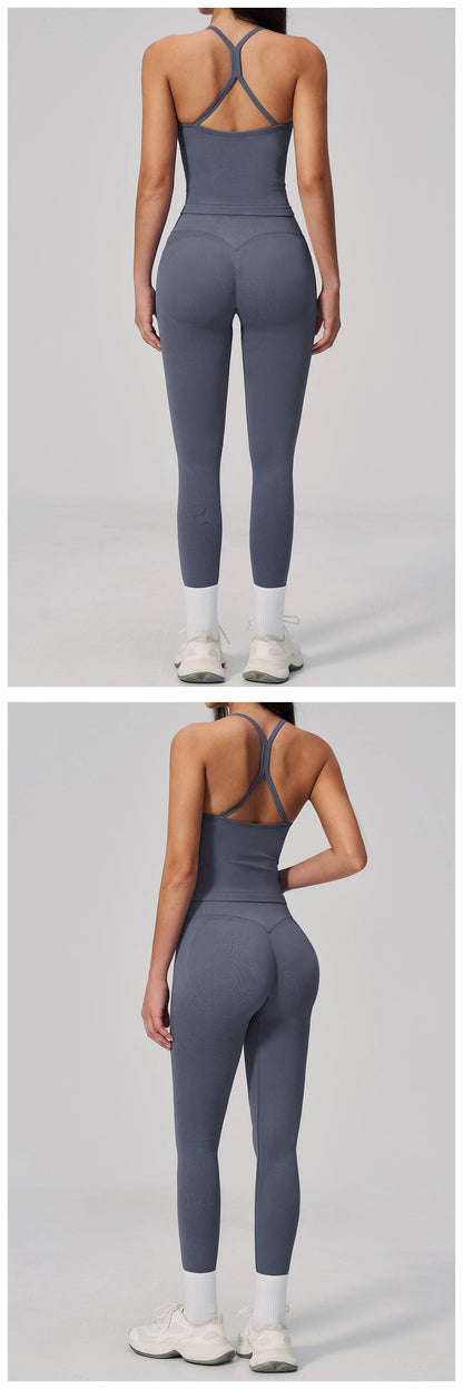 Fitness Suit 2PCS Women's Tracksuit Yoga Set Sports Outfits Gym Clothes Running Push Up Sportswear Female Workout Yoga Clothes