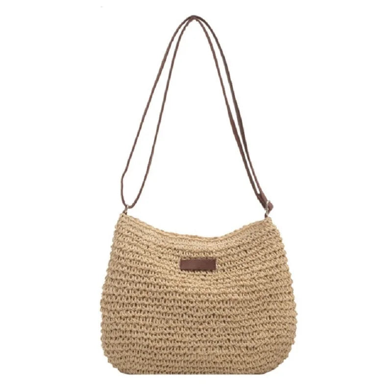 Ladies Fashion Summer Straw Crossbody Bag Women Beach Holiday Shopping Woven Shoulder Handbag Messenger Purses For Women Bags