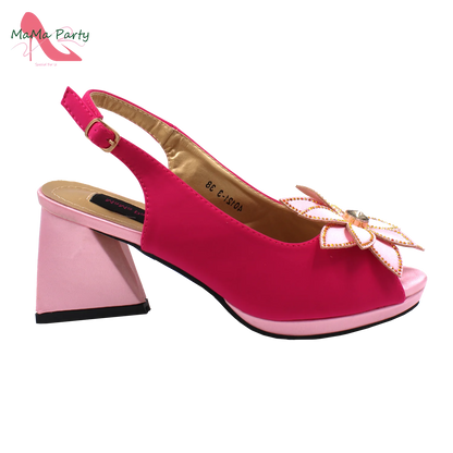 2024 New Design Special Fashion African Women Shoes Matching Bag Set High Quality with Platform Comfortable Heels for Part