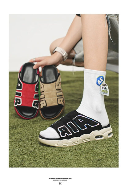 Men's Slippers 2025 Summer Breathable Slippers Large Fashion Platform Casual Shoes for Men New Light Sneakers Zapatos De Hombre
