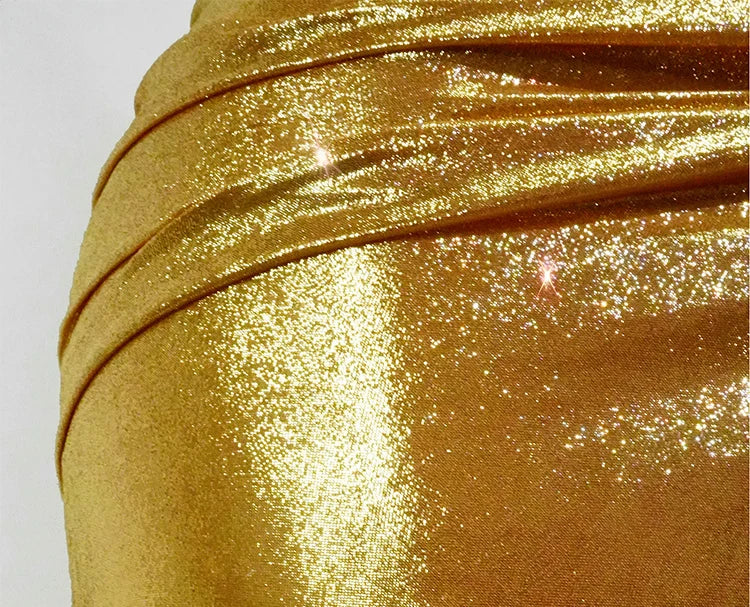 Woman Performance Suit Sexy Pink Backless Strapless Rhinestones Dress Event Costume Dancewear Top And Skirt Birthday Drag Club