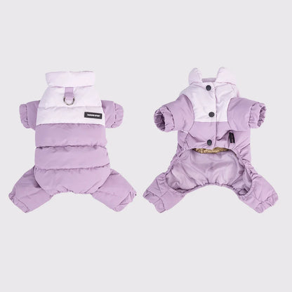 Winter Warmth Cotton Clothing for Pet Thickened Jumpsuit Coat Graphene Windproof Waterproof Pullable Dog Clothes