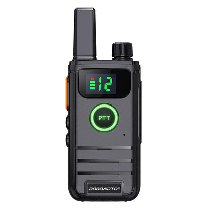 Rechargeable Long Range UHF Walkie Talkie 400-470MHz 16CH Clear Sound Compact Handheld Two Way Radio with Strong Signal Interpho