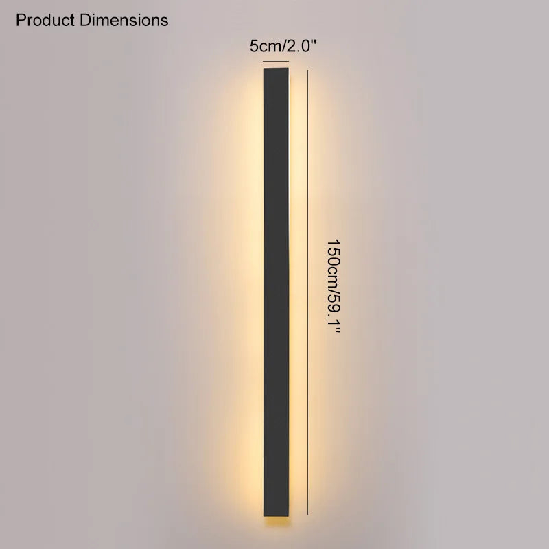 Waterproof LED Wall Light Minimalist LED Outdoor Wall Lamp Black Balcony Terrace Indoors Wall Decor IP65 Outside Garden Lights