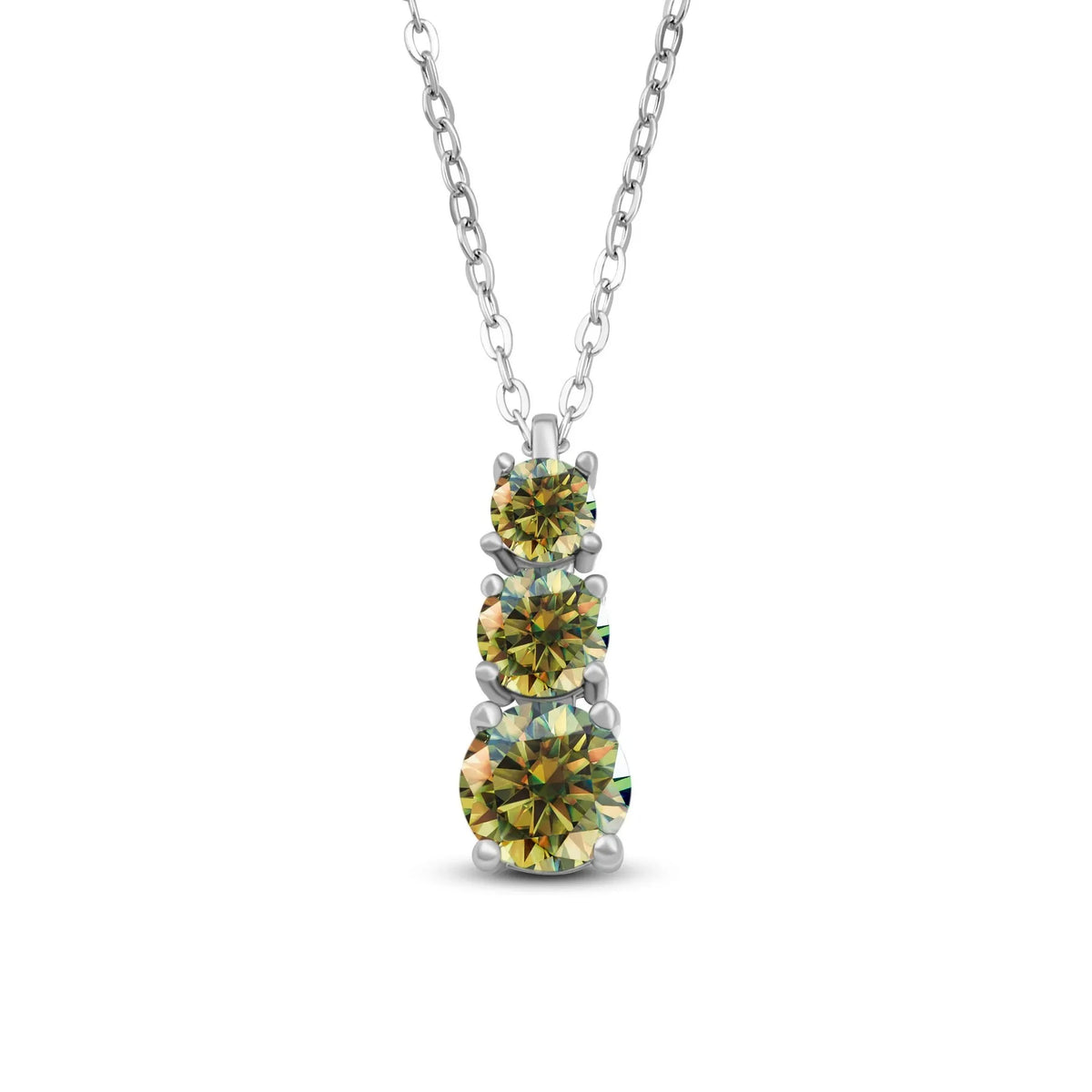 1.8CT D Color Moissanite Gourd Pendant Mama Dainty Necklace Classic 925 Sterling Silver Women's Necklace Fine Jewelry For Party