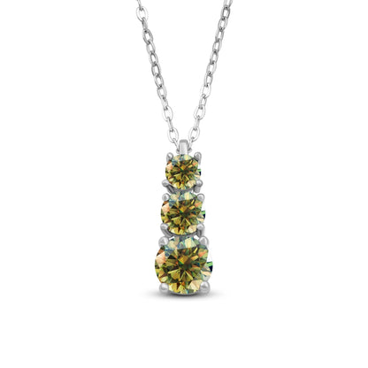1.8CT D Color Moissanite Gourd Pendant Mama Dainty Necklace Classic 925 Sterling Silver Women's Necklace Fine Jewelry For Party