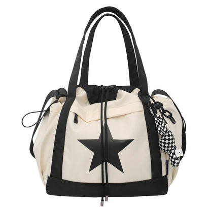 Women New Crossbody Bag Wholesale Large Capacity Couple Shoulder Bag New Casual Nylon Tote Bag Luxury Drawstring Handbag 2025