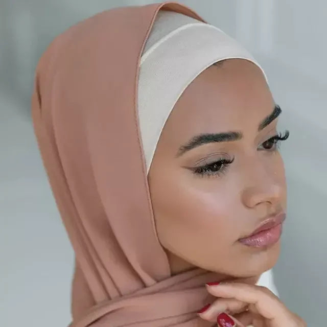 Soft Modal Inner Hijab Cap Muslim Stretch Turban Cap Islamic Underscarf Bonnet Hat Female Headband Tube Cap Turbante