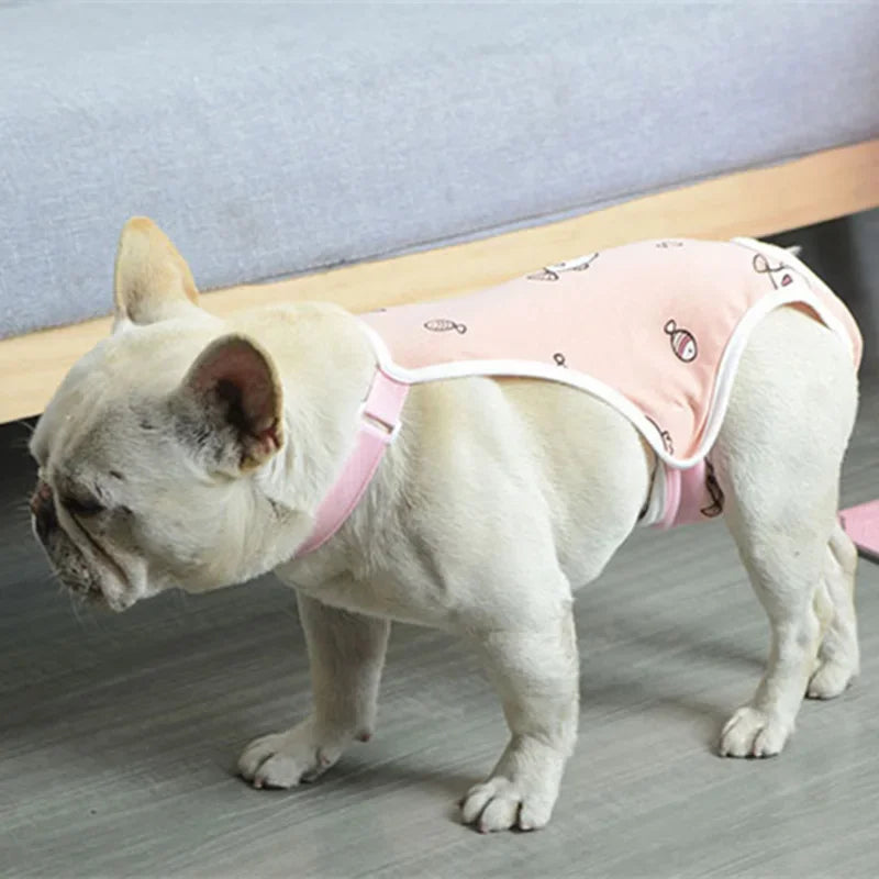 Adjustable French Bulldog Pet Shoulder Strap Physiological Pants Washable Female Dog Underwear Safety Trousers Mascotas Shorts