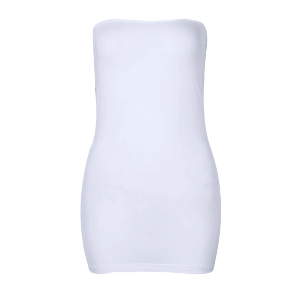 FREEAUCE Off Shoulder Wrap Chest Strapless One-piece Long Dress for Women's Nightclub Bodycon Sexy White Dresses Streetwear
