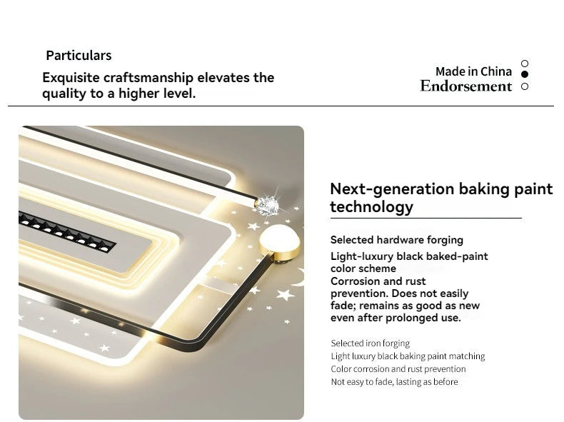 LED Ceiling Light with Spotlights Dimmable Remote Control Modern Living Room Lamp Fandelier Chandelier Smart Lighting