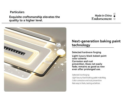 LED Ceiling Light with Spotlights Dimmable Remote Control Modern Living Room Lamp Fandelier Chandelier Smart Lighting