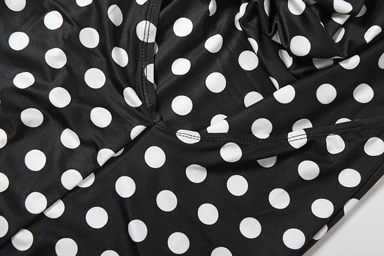 Nibber Wild Trend Romper Women Fashion Swing Collar Sexy Hottie Backless Polka Dot Print Halter Midnight Party Street Clubwear