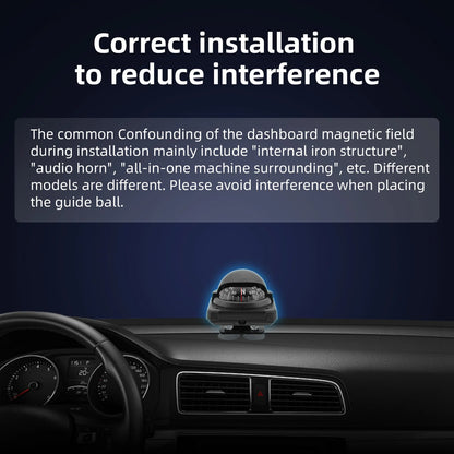 AD Universal Compass Mini Navigation Compass Rotary Adjustable Spherical Dashboard Guide Compass For Boat Vehicle Accessories