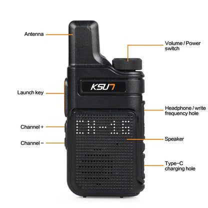 PMR 446 FRS Portable Radio Mini Small 2 Way Radio Receiver 2W High Power Wireless Intercom Long Range UHF Handheld Walkie Talkie