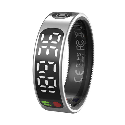2026 New Smart Ring 5ATM Waterproof Bluetooth 5.1 Heart Rate Blood Oxygen Sleep Monitoring Men's and Women's Multi Sport Modes