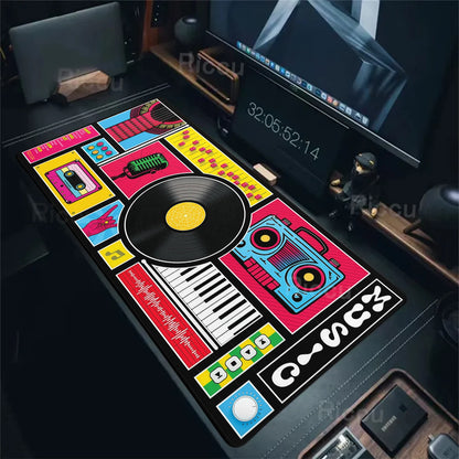 Vintage Cassette Music Tape Mouse Pad Computer Speed Mat Gamer Mousepad Desk Accessories Keyboard Xxl Gaming Pc Cabinet Mats Rug