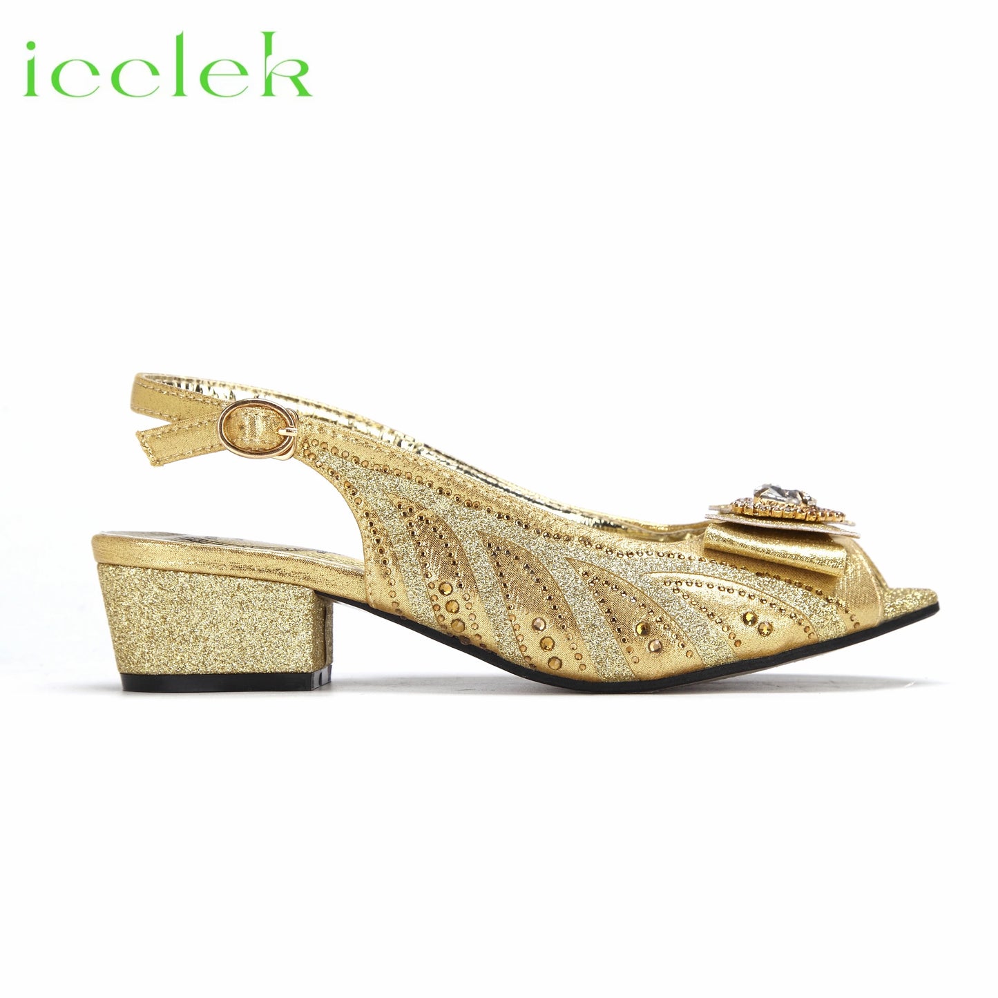 2024 New Arrival Elegant Style Fuchsia Color Low Heels Nigeria Popular Design African Ladies Shoes And Bag Set