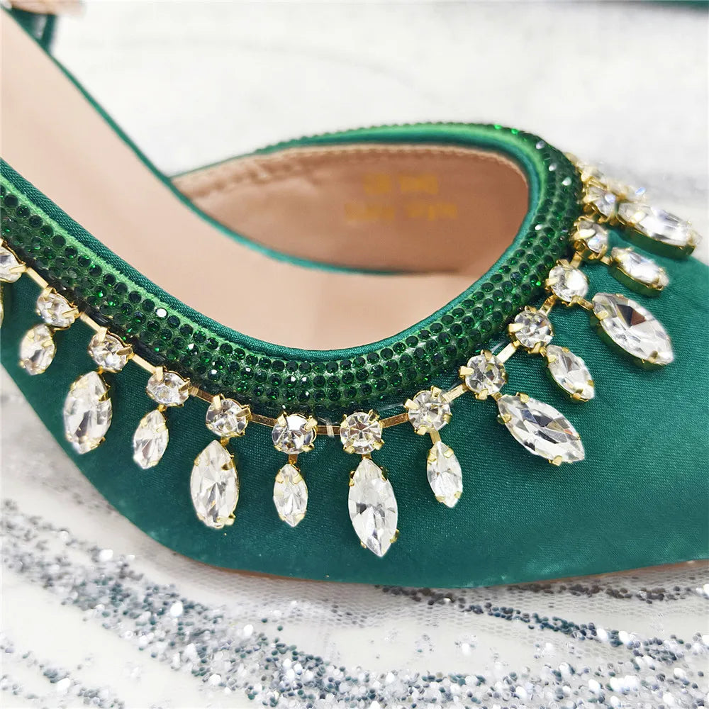 Designer Shoes Women's Luxury 2026 Elegant Crystal Women's Shoes Italian Women's Wedding Rhinestone Nigeria Party Wedding Pump