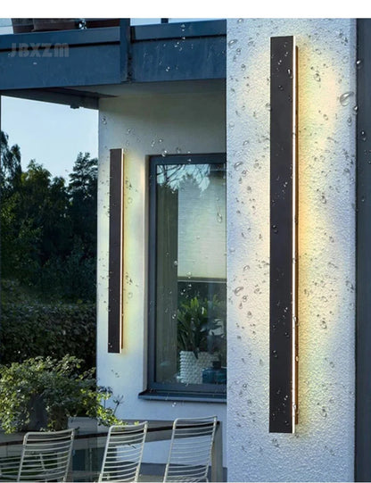 Waterproof LED Wall Light Minimalist LED Outdoor Wall Lamp Black Balcony Terrace Indoors Wall Decor IP65 Outside Garden Lights