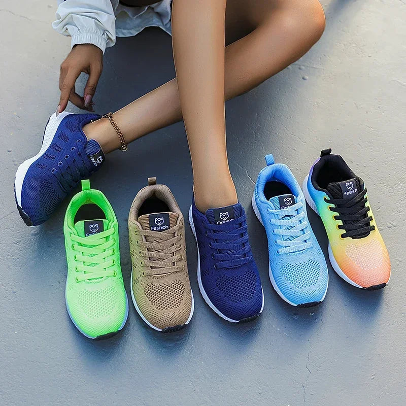 Women's Summer Luxury Brand Breathable Mesh Casual Sports Shoes Trendy Versatile Anti Slip Running Shoes Woman Designer Shoes