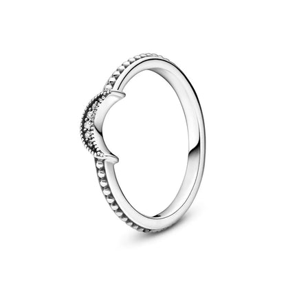 New 925 Sterling Silver Rings Stackable Infinite Silver shining Zircon Ring For Women Wedding Anniversary Birthday Jewelry Gift