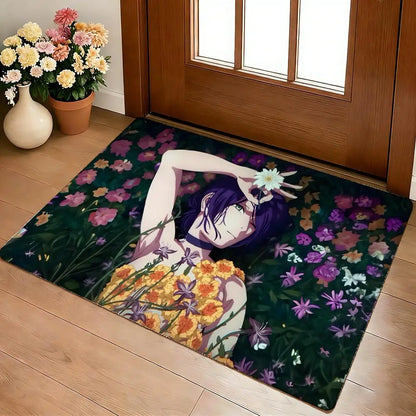 C-Chainsaw Man Floor Mat Cozy Flannel Soft Thick Non-Slip Mat for Living Room Bedroom Kitchen Decor Rugs