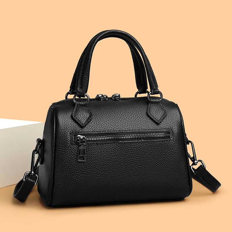 100% Genuine Leather Tote Bag Women Bags Designer Cowhide Luxury Handbags Ladies Shoulder Crossbody Bags Commuting Messenger Sac