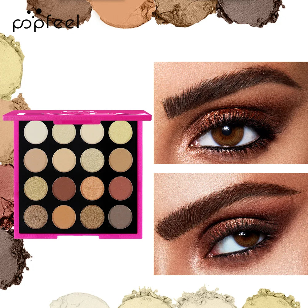 Essential Eye Makeup Set for Beginners Matte&Shimmer Eyeshadow Palette, Mascara, Eyebrow Pencil, Lip Eyeliner,Brush Tool Set Box