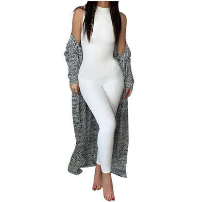 Hot selling 2022 summer new women's sleeveless slim fitting high waisted sports jumpsuit