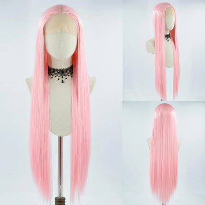 Charisma Synthetic Lace Front Wig Long Silky Straight Hair Heat Resistant Hair Synthetic Wigs For Women Ginger Blonde Wig