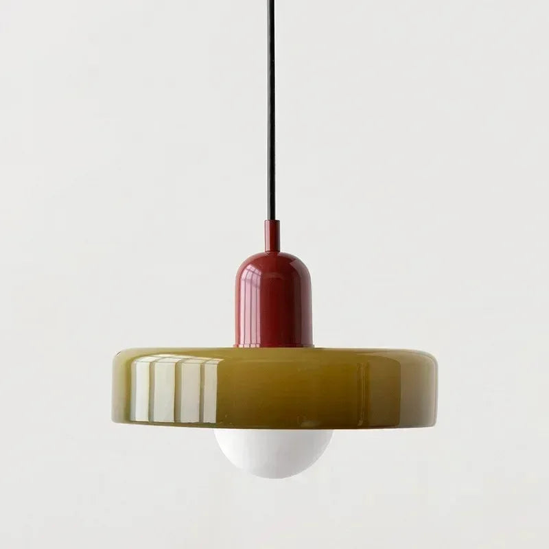Nordic Retro Glass Pendant Lamps Indoor E27 LED Chandelier Living Room Dining Room Bedroom Kitchen Decorative lights Fixture