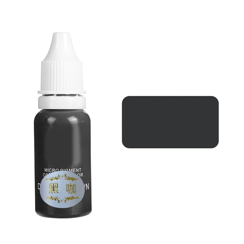 15ml Pigment Ink Color Permanent Makeup Microblading Supplies Eyebrow Shading Micropigmentation Cosmetic Tattoo Ink Lip Eyeliner