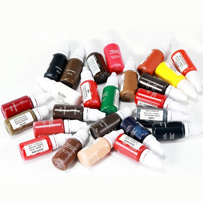 15ml Pigment Ink Color Permanent Makeup Microblading Supplies Eyebrow Shading Micropigmentation Cosmetic Tattoo Ink Lip Eyeliner