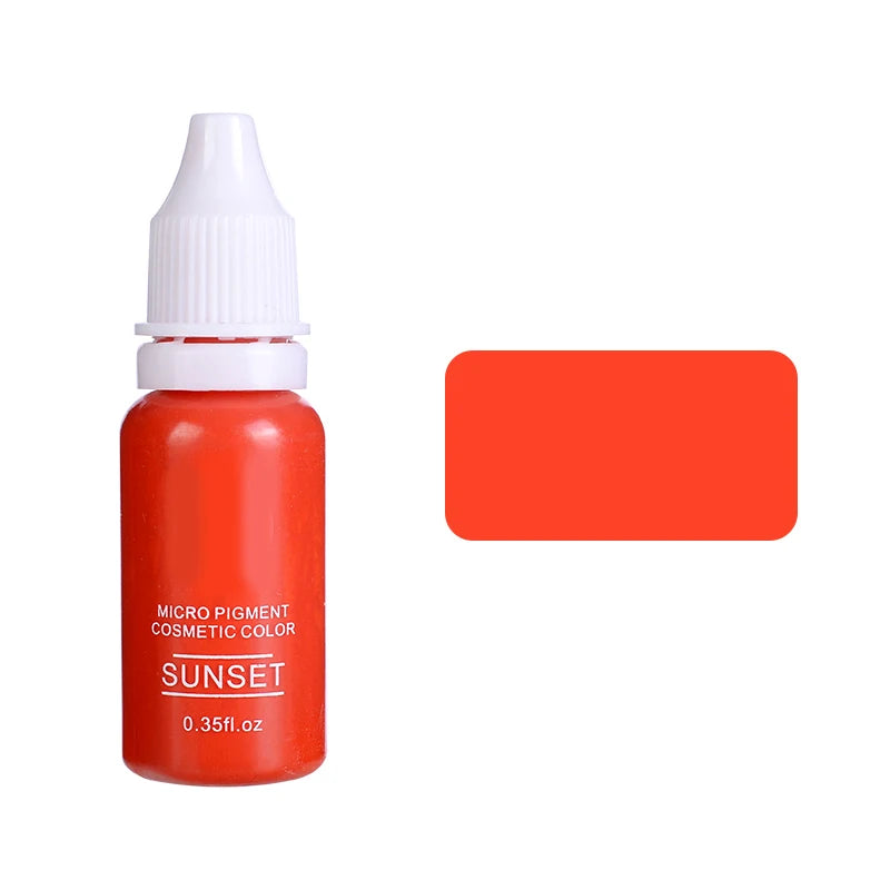 15ml Pigment Ink Color Permanent Makeup Microblading Supplies Eyebrow Shading Micropigmentation Cosmetic Tattoo Ink Lip Eyeliner