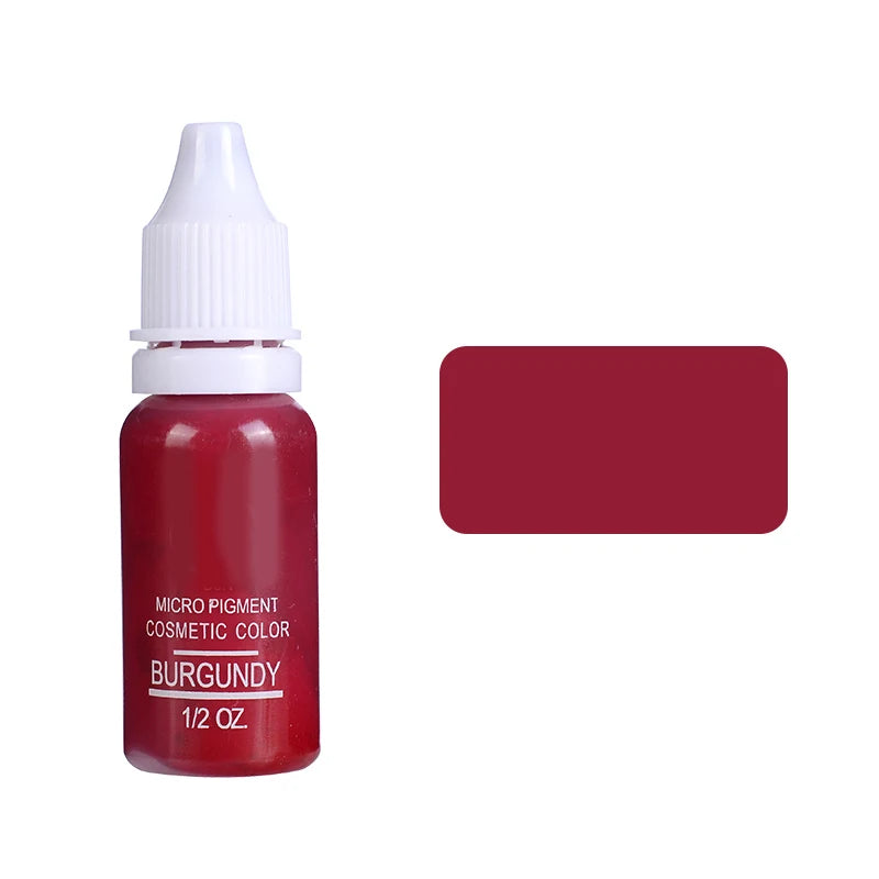 15ml Pigment Ink Color Permanent Makeup Microblading Supplies Eyebrow Shading Micropigmentation Cosmetic Tattoo Ink Lip Eyeliner