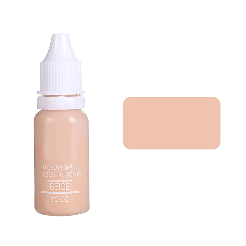 15ml Pigment Ink Color Permanent Makeup Microblading Supplies Eyebrow Shading Micropigmentation Cosmetic Tattoo Ink Lip Eyeliner