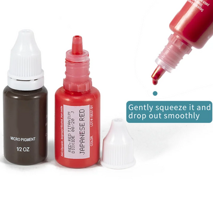 15ml Pigment Ink Color Permanent Makeup Microblading Supplies Eyebrow Shading Micropigmentation Cosmetic Tattoo Ink Lip Eyeliner