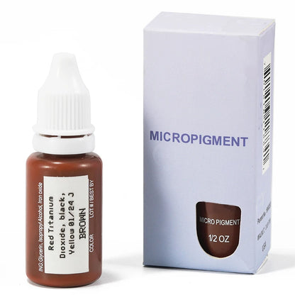 15ml Pigment Ink Color Permanent Makeup Microblading Supplies Eyebrow Shading Micropigmentation Cosmetic Tattoo Ink Lip Eyeliner