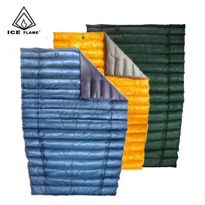 Ice Flame 800FP Quilt Ultralight Envelope Duck Sleeping Bag Mat Underquilt For Hammock Backpacking Camping Hiking