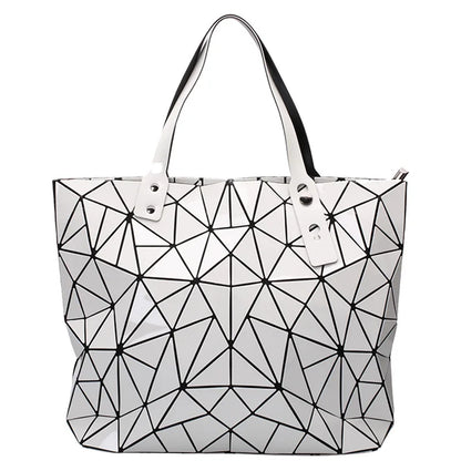 New Silver Handbags Bags For Women 2026 Summer Large Tote Bag Ladies Geometric Messenger Shoulder Bag Beach Luxury Designer