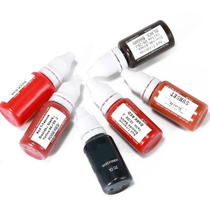 15ml Pigment Ink Color Permanent Makeup Microblading Supplies Eyebrow Shading Micropigmentation Cosmetic Tattoo Ink Lip Eyeliner