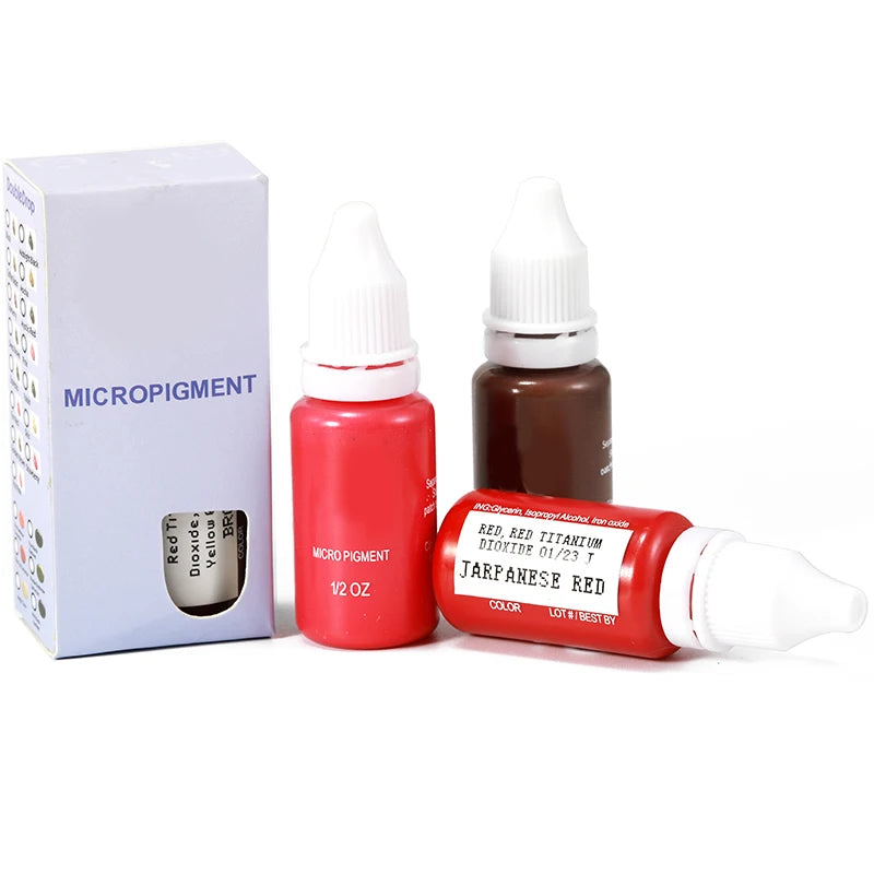 15ml Pigment Ink Color Permanent Makeup Microblading Supplies Eyebrow Shading Micropigmentation Cosmetic Tattoo Ink Lip Eyeliner