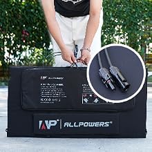 ALLPOWERS R2500 1920Wh LFP Portable Solar Power Station Foldable Solar Panel SP037 400W / 2X400W Solar Charger for RV Camping