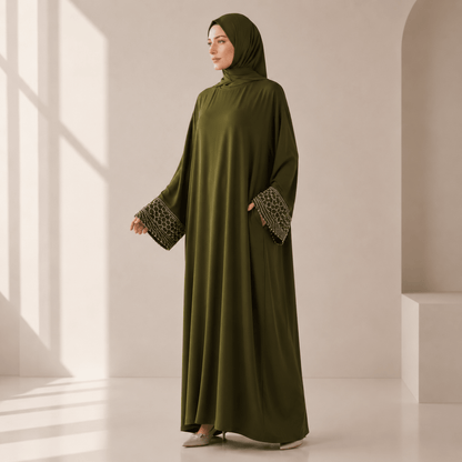 Archive Piece Portable Pocket Headscarf Dress Abaya - MP042 (Size Free Size Only)