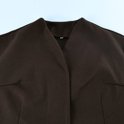 Belted Wool Coat with Shell Brooch(MS255)