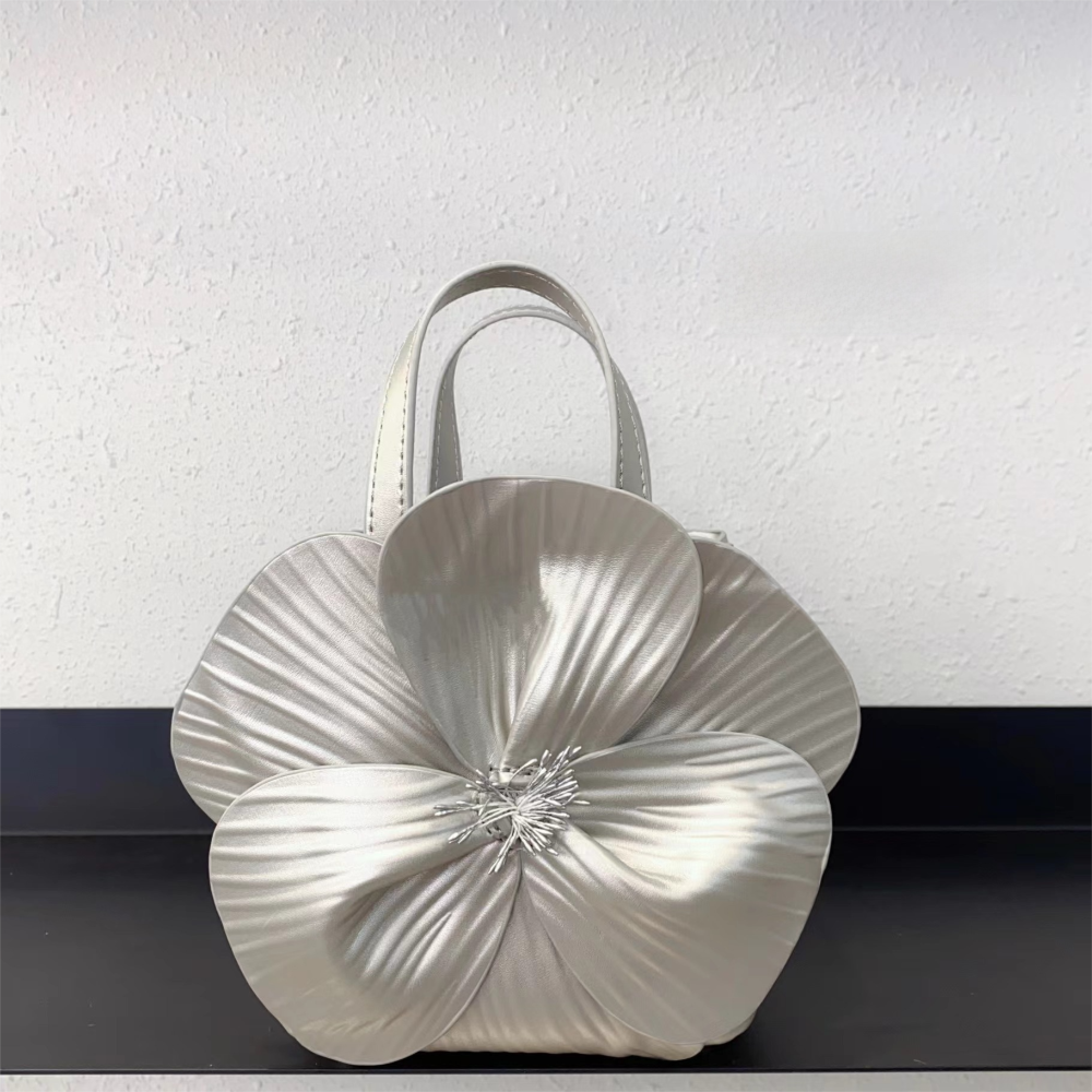 Innovative Chinese-Style Floral Bucket Bag Drawstring French Mini Tote Bag Flower Bucket Purse Women Luxury Designer Handbags