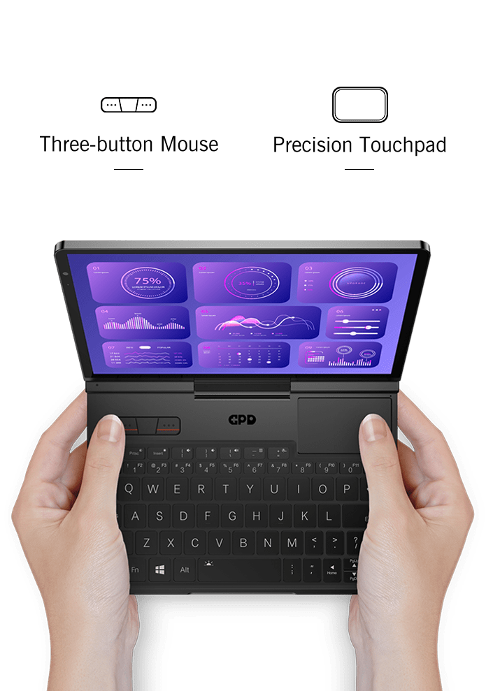 【Hot Sale】GPD Pocket4  Latest AMD AI 9 HX 370/8840U 64GB 2TB NVMe 8.8" 2560×1600 144Hz 2-in-1 Laptop Tablet Palm Size MiniPC