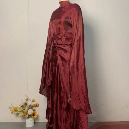 Fitted Waist Maxi Dress(MS285)